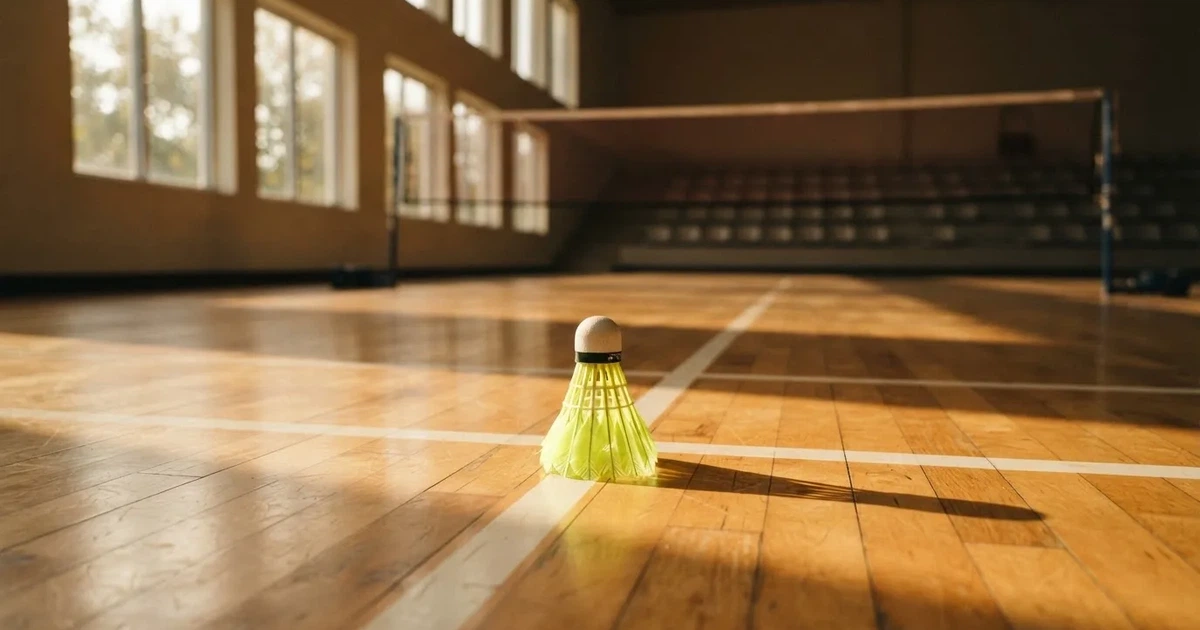 A ball on the centre spot of a grass pitch in morning light